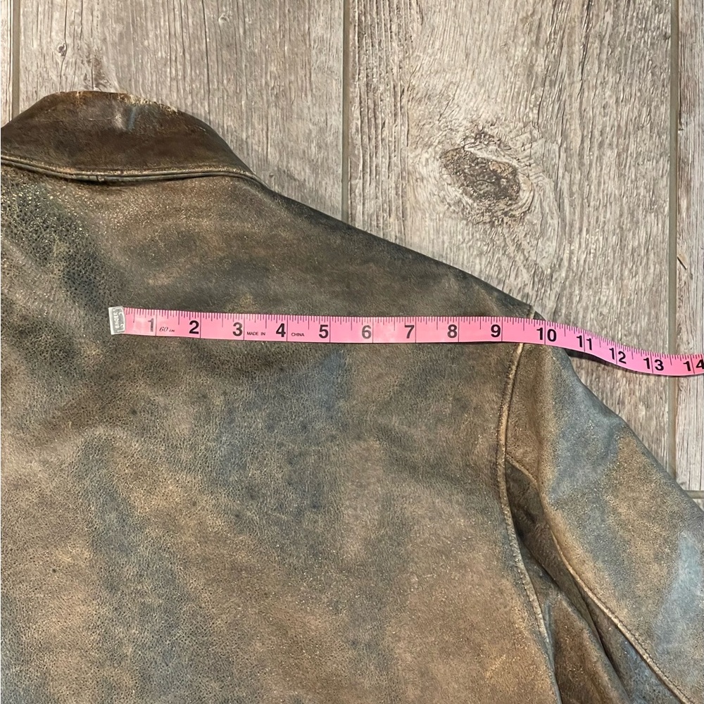 Banana Republic Distressed Leather Bomber Jacket - Picture 8 of 13